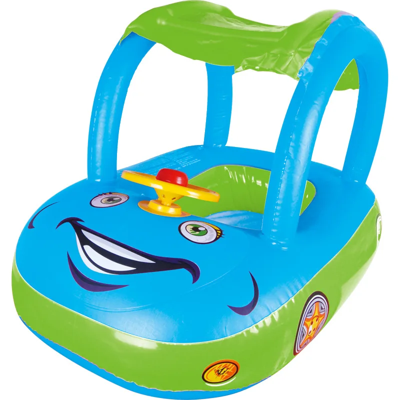 Inflatable Baby Swim Pool Float Seat Boat PVC Car Shade Baby Inflatable Swimming Ring