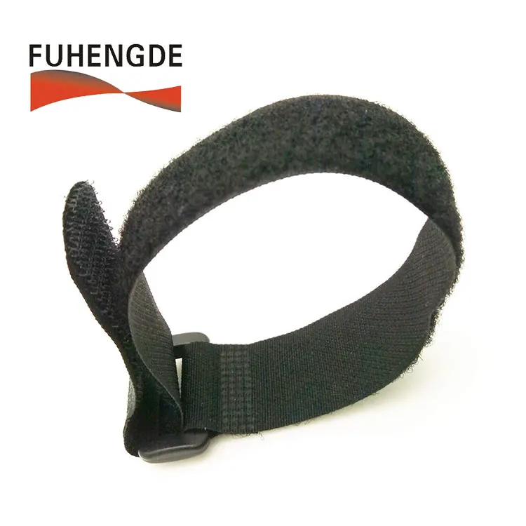 Non-Slip Buckle Cable Ties With Hook and Loop 25*300 mm Custom Size Anti-skid Battery Strap Ties With Logo Custom