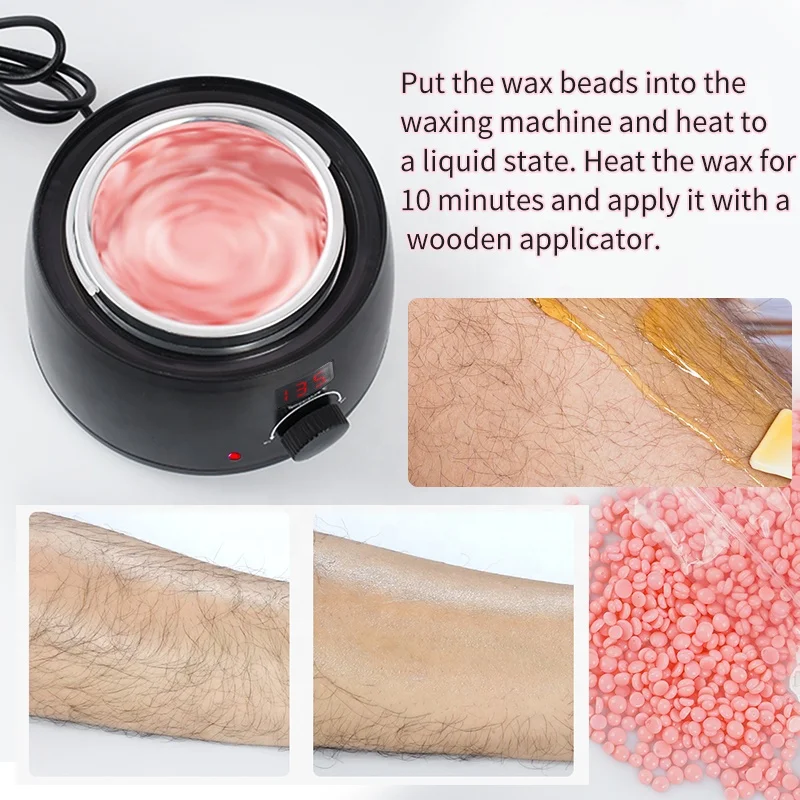 
Best selling hair removal paraffin melting machine mini waxing kit waxness warmer depilatory bees wax heater 