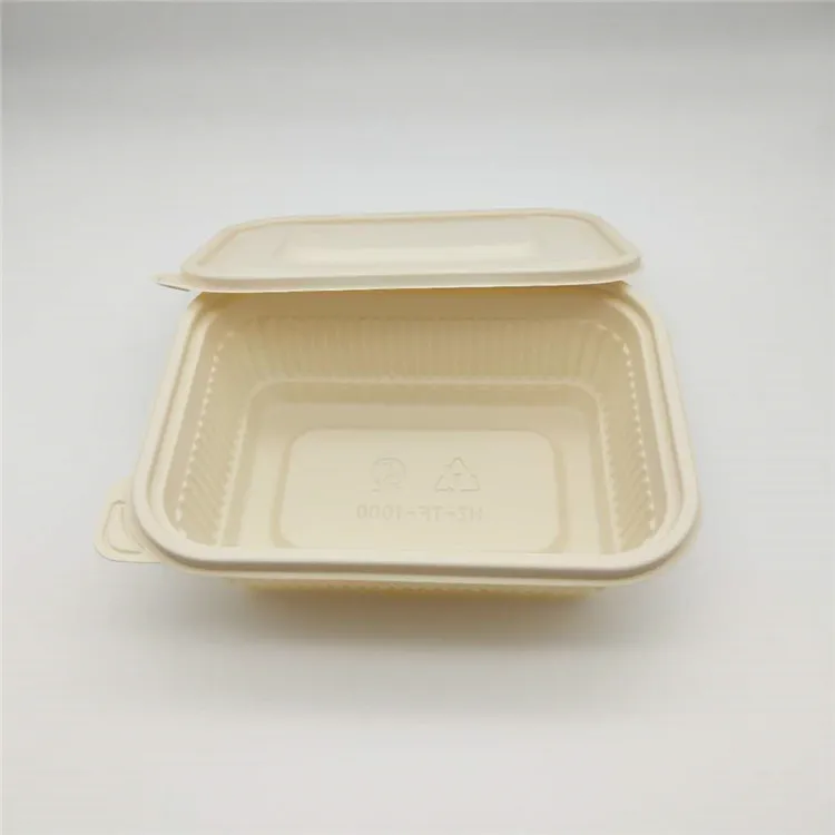 1000ml  biodegradable corn starch food lunch box with lid