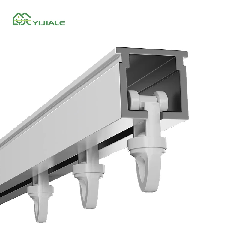 YIJIALE China Supplier 34-59 in Aluminium Alloy Curtain Ceiling Track Curtain Poles Tracks Curtain Rail