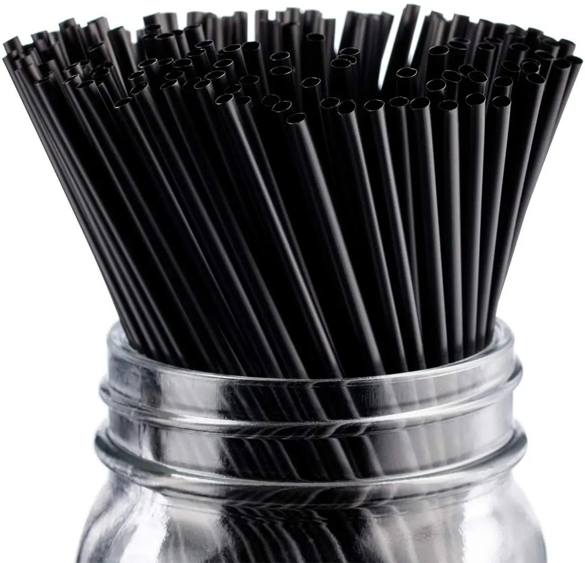 Disposable  8mm drinking balck straw  eco friendly 9 inch biodegradable PLA straws for beverage coffee