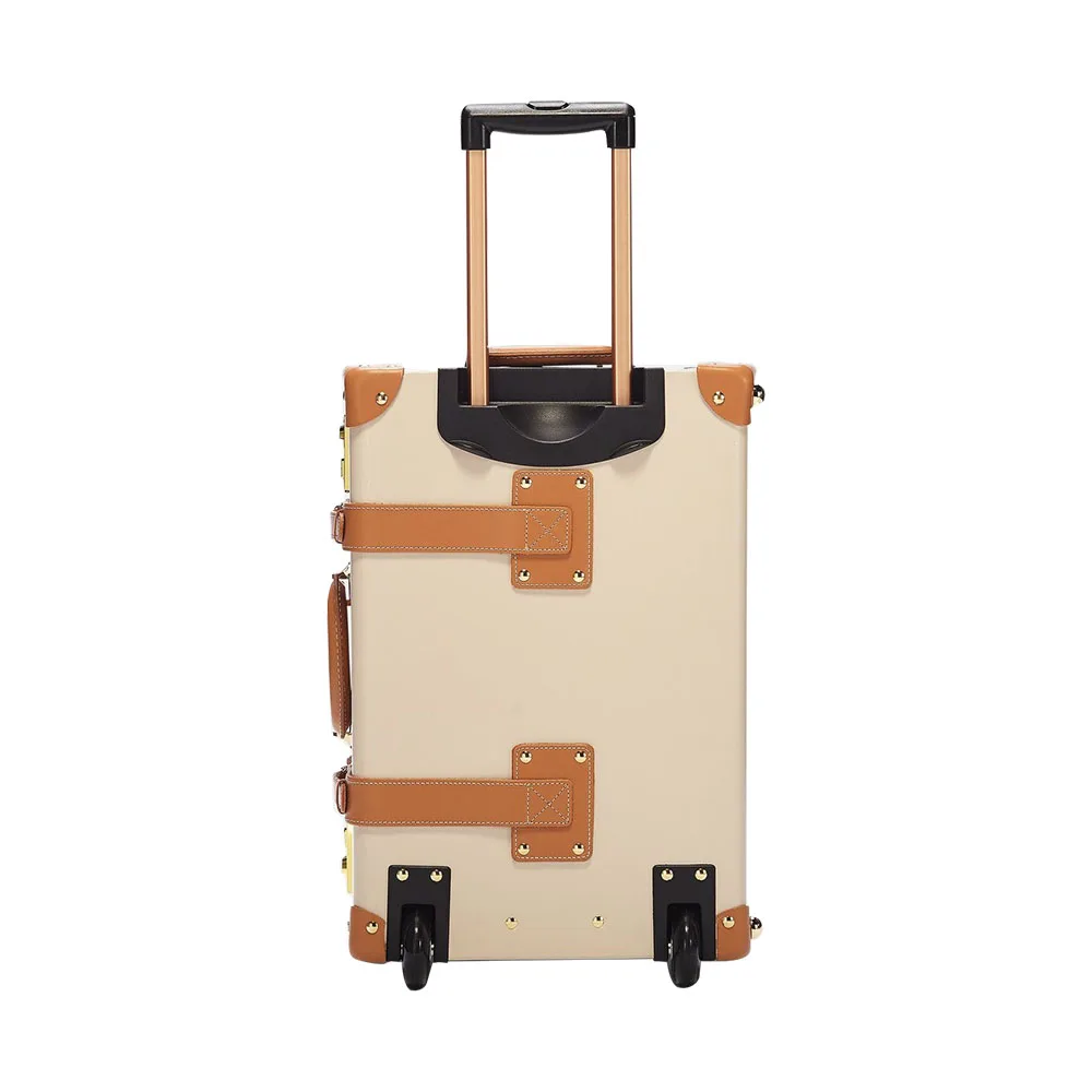 2021 New design trendy vintage kakhis portable leather luggage suitcase set