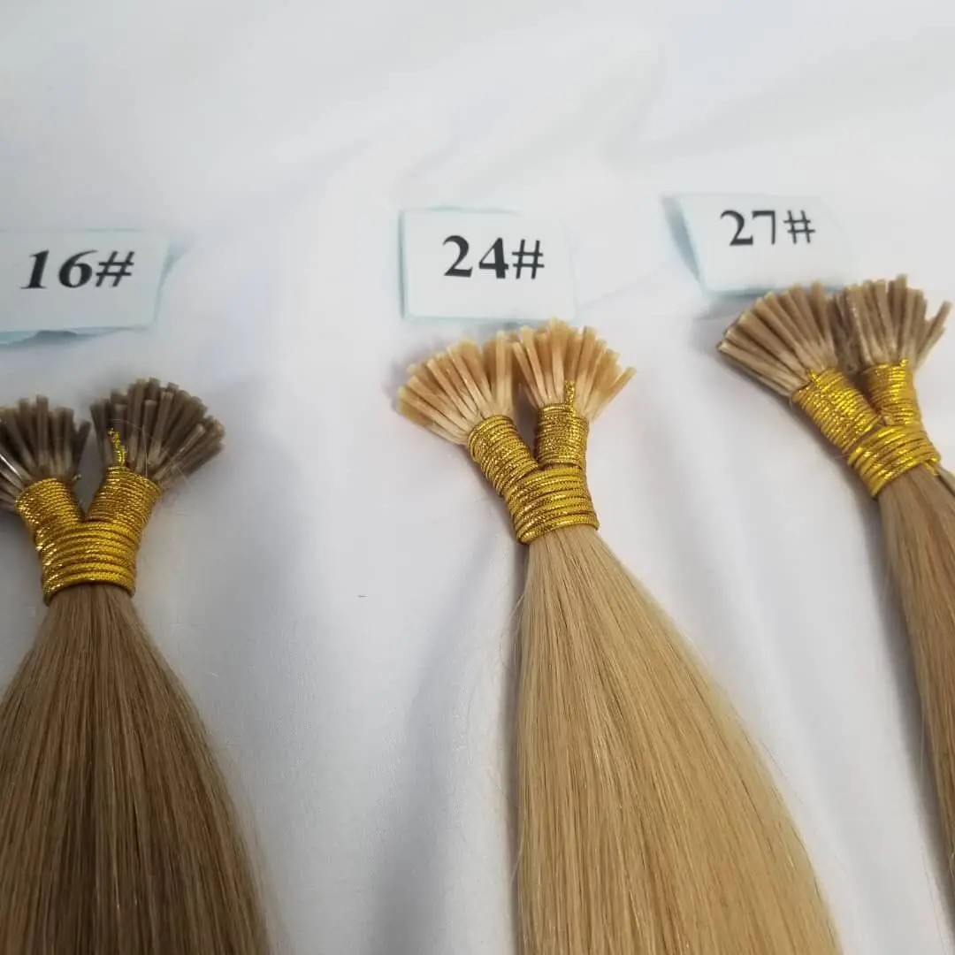 Wholesale Double Drawn Italian Prebonded i Tip U Tip Hair Extensions Virgin Keratin Human Hair Extension