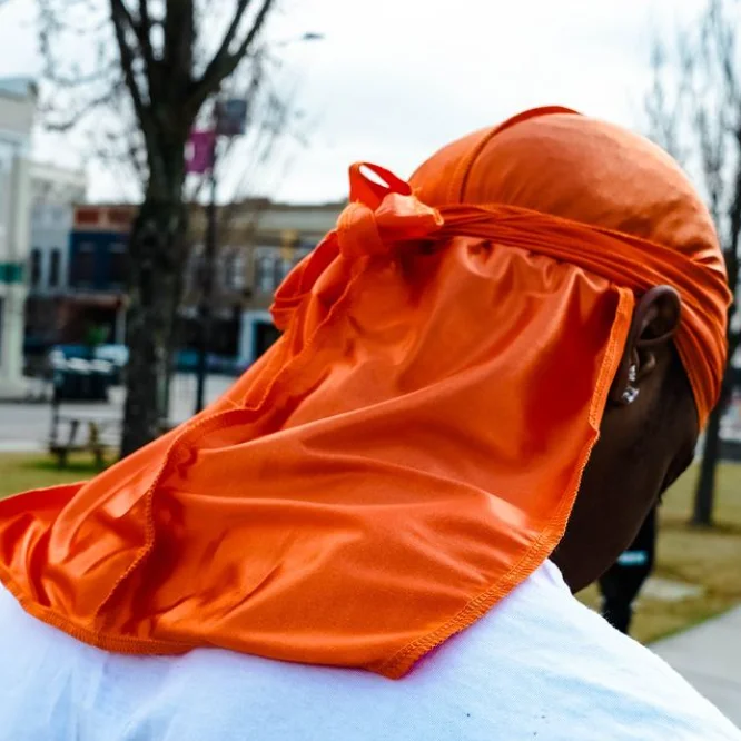 Cheap Wholesale Stretchable Designer Satin Silky Durags 360 Wave Hats Headwrap Silky Durags for men