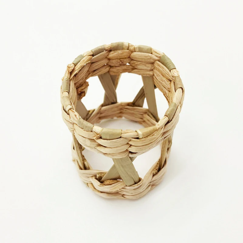 Все натуральные экологически чистые многоразовые плетеные вручную кольца для салфеток из ротанга трава
