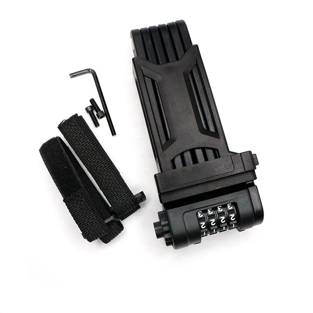 Heavy Duty Steel Portable Chain Universal Folding Bicycle Lock Anti-Theft Bike Password Lock