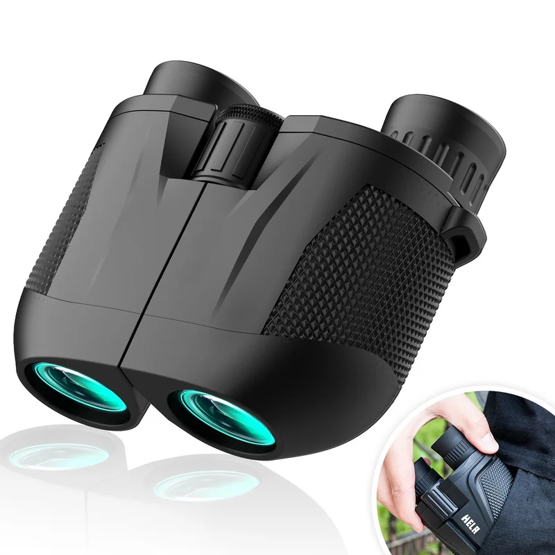 10X25 HD Binoculars Portable Low Light Night Vision Telescope High Power HD Non-Infrared Suitable for Outdoor Camping Travel