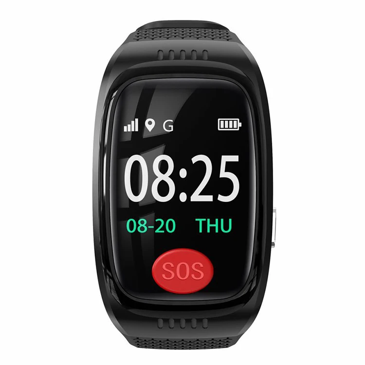 Temperature measurement gps  tracking devices sos watch for elders