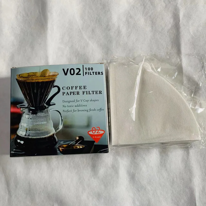 60 Coffee Filter Paper 100pcs Raw Wood Pulp Filter Cup Filters Paper