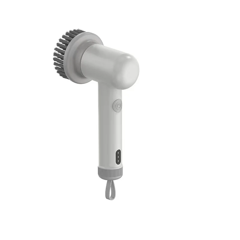 IPX6 level waterproof cordless electric brush wireless spin scrubber with battery indicator and replaceable heads