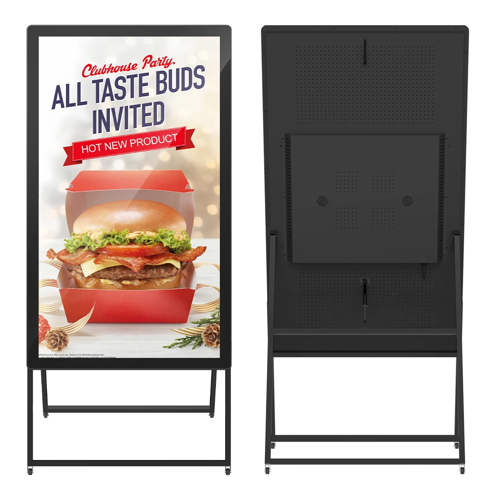 43 inch Ultra Thin portable screen Vertical media player internet advertising machines digital signage