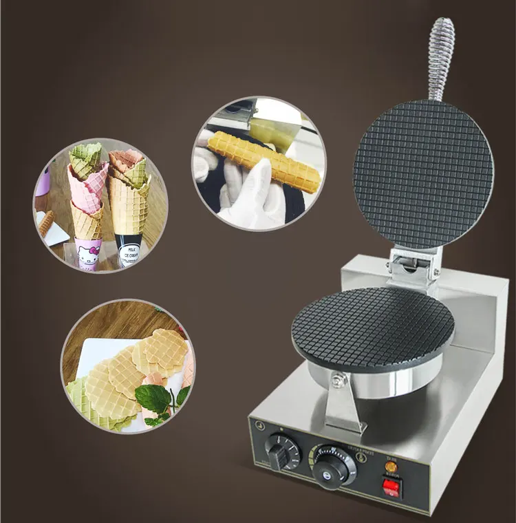 Stainless Steel Bubble Waffle Cone Maker Commercial Ice Cream Cone Machine