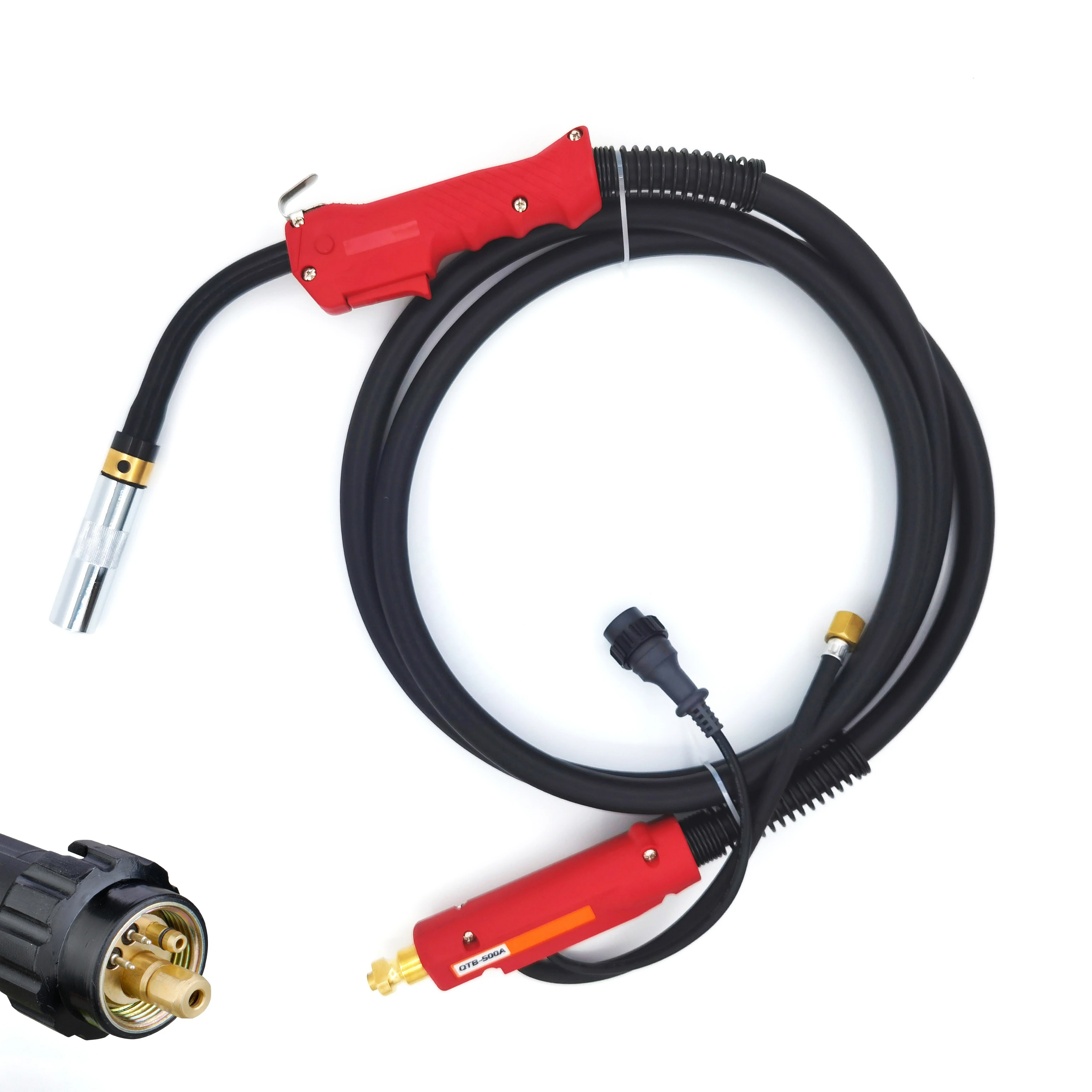 500A Carbon Dioxide Gas Shield Pana Red Torch for Pana Auto Welding Machine MIG Gun With Euro Adaptor