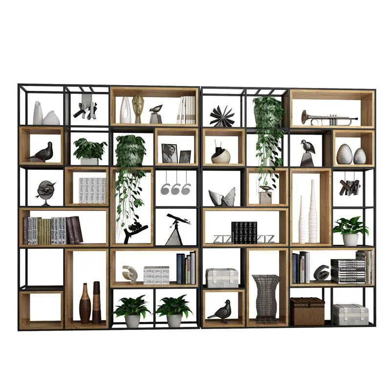 Household living room furniture wooden shelves retail store shop shelving display shelving