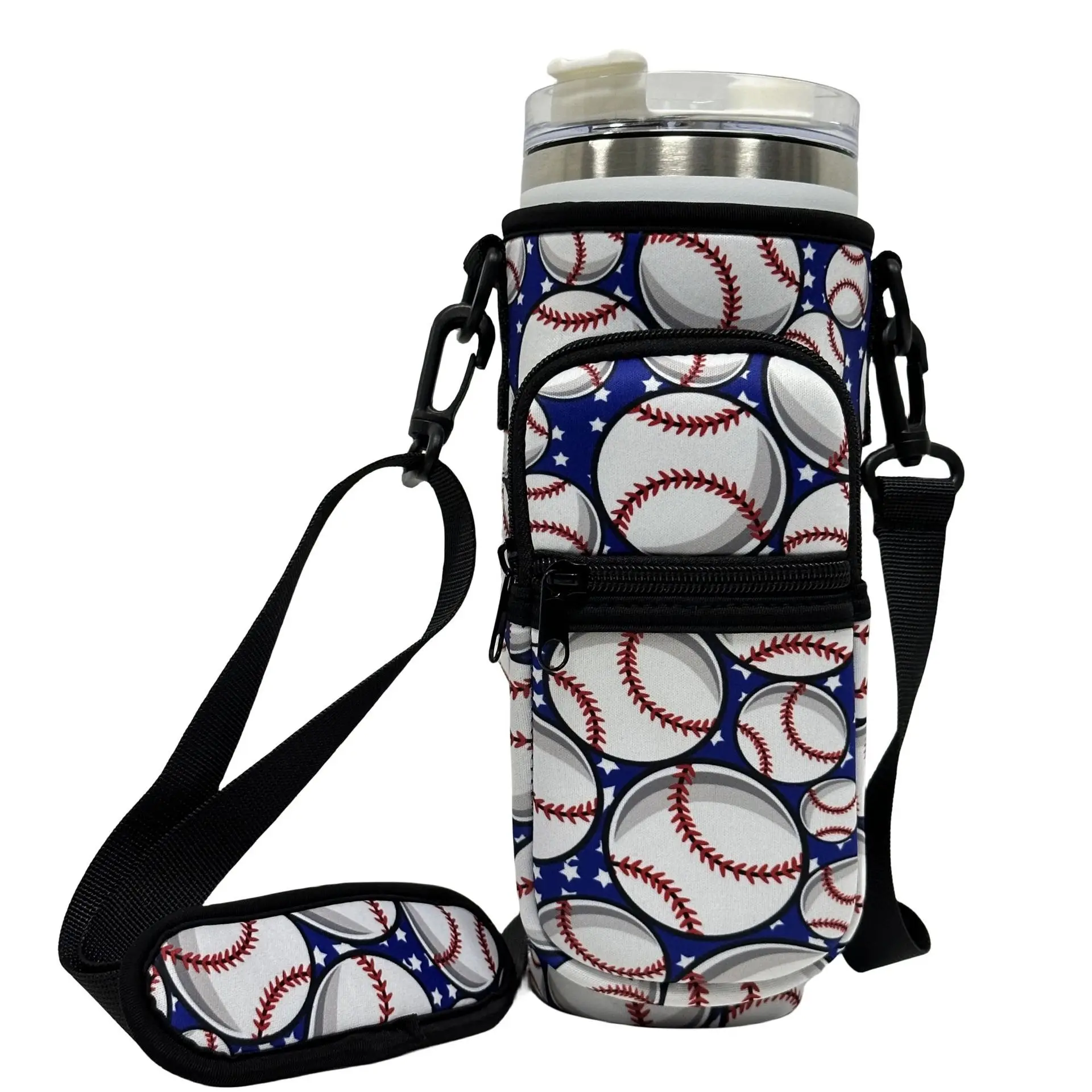 40 oz multi color   custom logo  Phone Pouch with Strap  Cup Bottle Sling Neoprene Water Bottle Holder Water Bottle Carrier Bag
