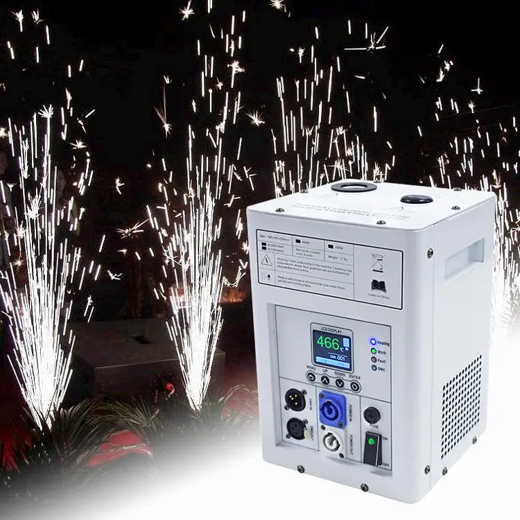 Fireworks sparkler stage titanium ti powder digital 650w 750w 600w mini cold spark machine for wedding stage party