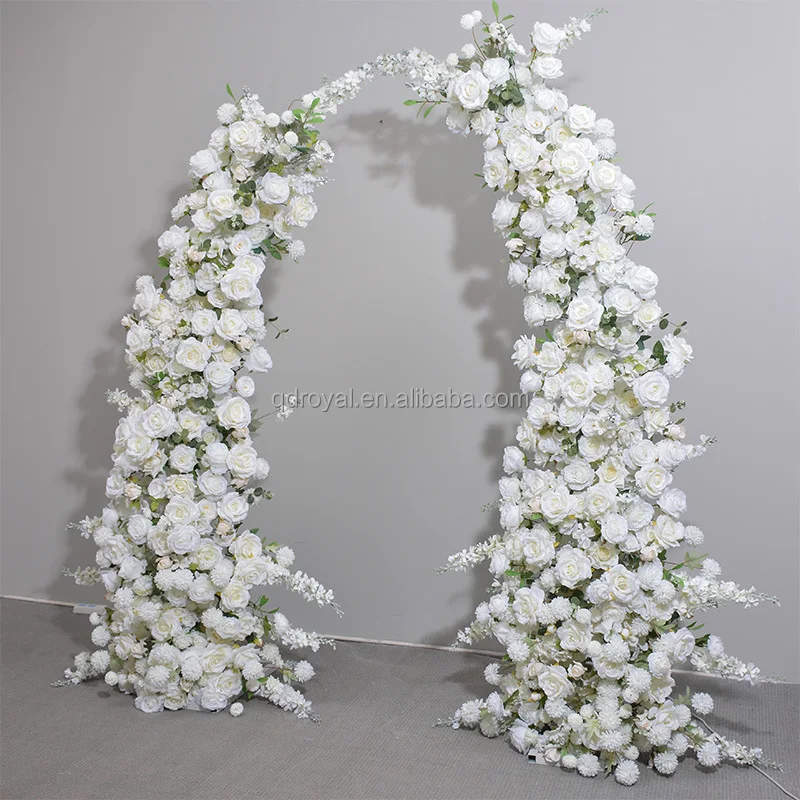 Colorful Silk Flower Wedding Background Wall Simulation Flower Stage Props Backdrop Flower Decor Wedding Floral Garden Arch