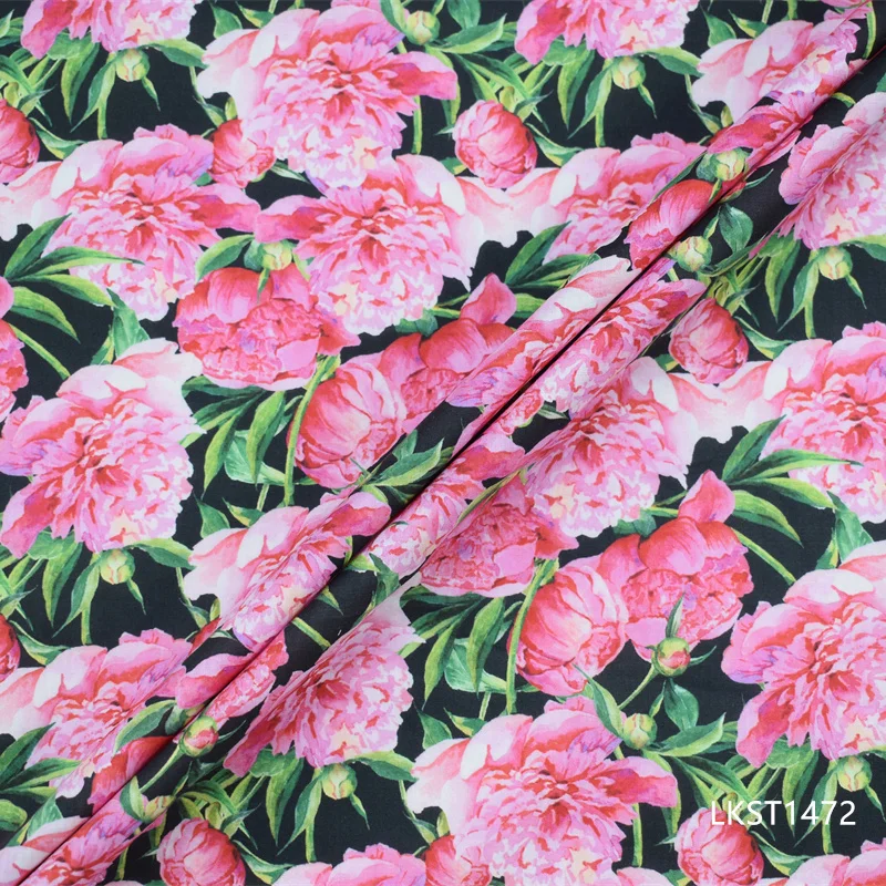 NO moq custom fabric printing Free sample very soft london fabric cotton high quality digital printing cotton material woven