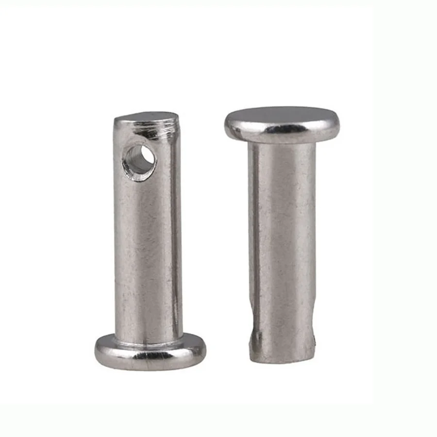 zinc plated flat clevis pin with head