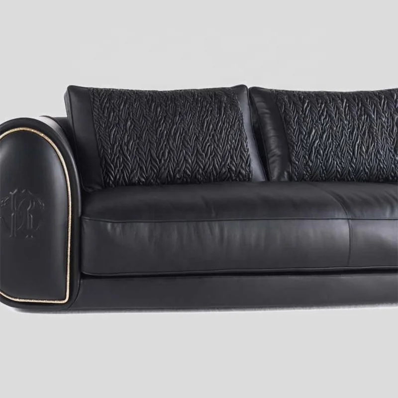 contemporary elegant sofas unique style estilo modern luxury night club italian black leather sofa