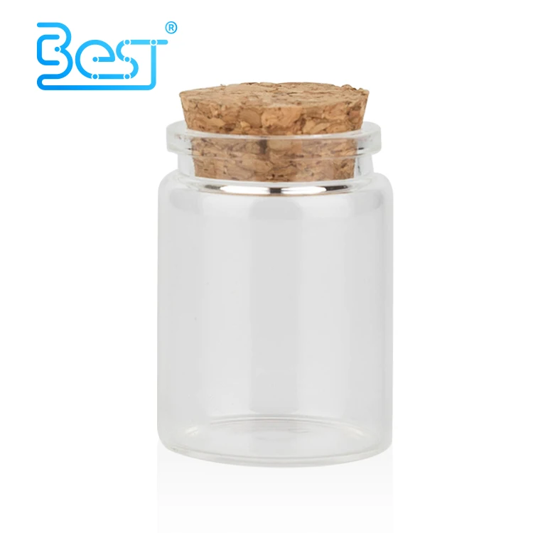 30ml 50ml 100ml Small Glass Vial clear Pill Bottle Luxury Cork