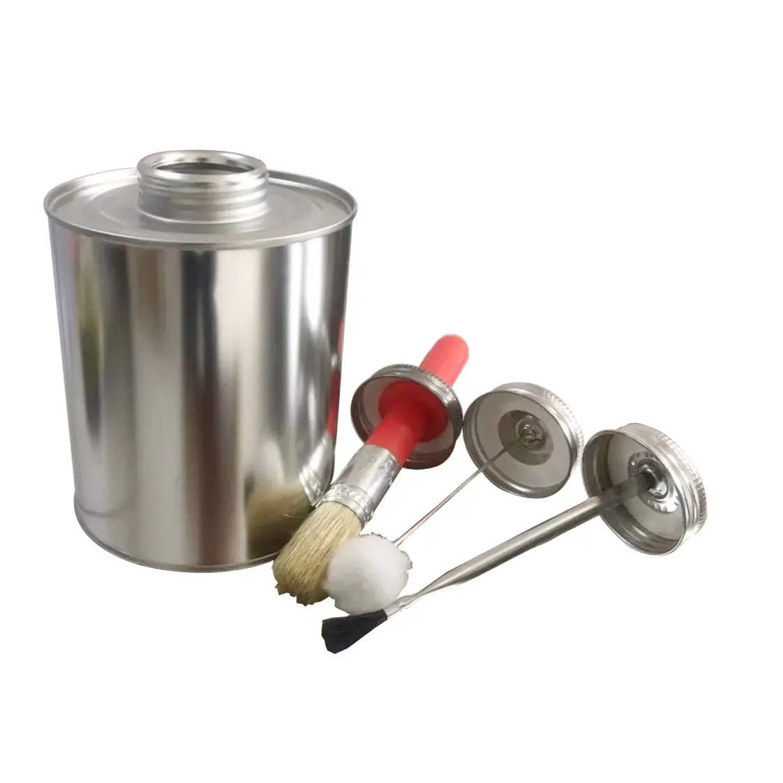 947ml/32 oz round metal  tin can rubber cone for glue hoof oil container equestrian sector