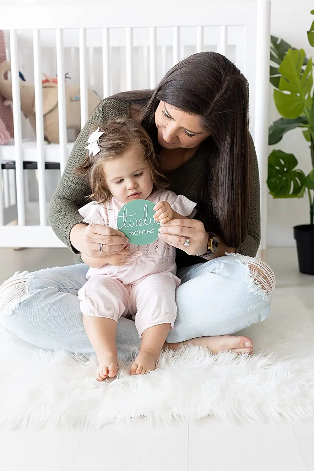 Custom Acrylic Monthly Milestone Photo Cards Baby First Year Photo Prop Discs Pregnancy Journey Milestone Markers