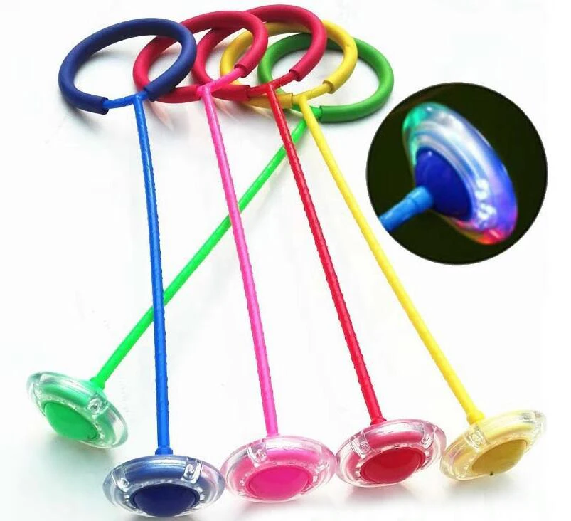 Wholesale flashing jump skip ball bouncing ball for kids fitness toys sports swing ball