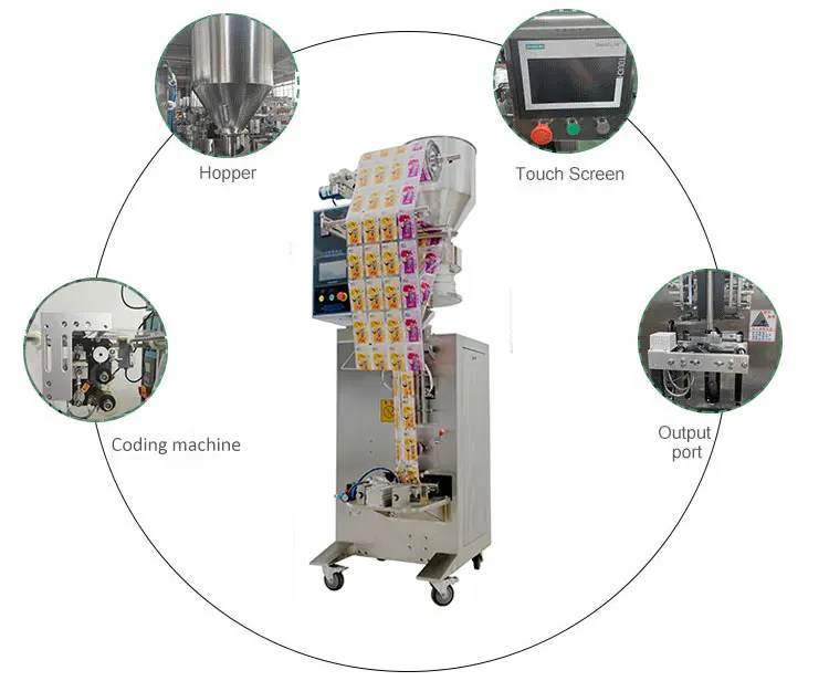 Multi-Function 1KG Vertical Food Powder Granules Detergent Corn Flake White Sugar Salt Sachet Pouch Filling Packing Machine