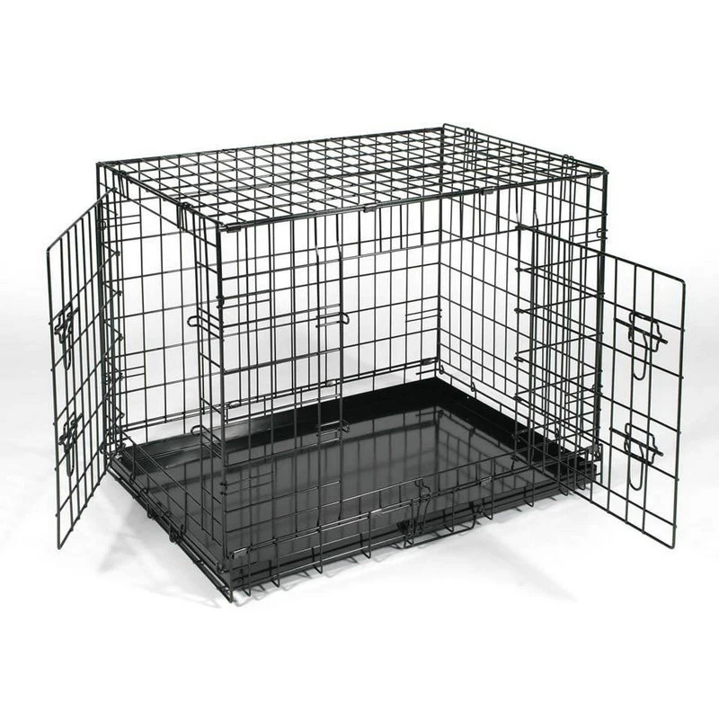 Wholesale Big Steel Pet Cage Heavy Duty Dog Crate Foldable Metal Large Dog Cat Cage with Tray