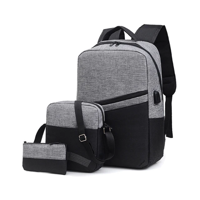 Custom oxford travel backpack office computer bag laptop backpack with USB charging port for men