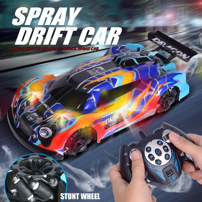 4CH RC Stunt Drift Race Cars Toys 1:14 Remote Control Spray Car Toys 2.4G Remote Control Vehicle Toy For Kids