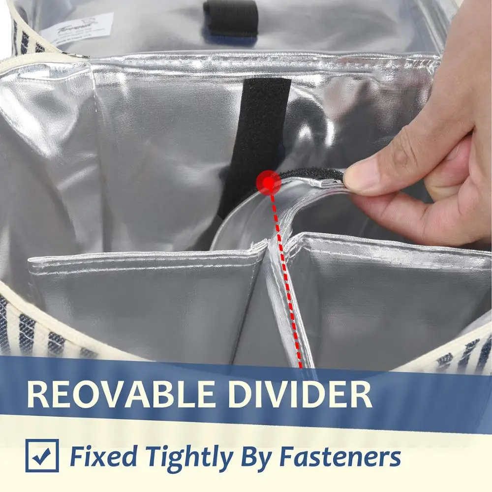 Insulated Padded Portable Versatile Wine Cooler Tote Bag Travel Camping Picnic 4 Bottle Wine Carrier Bag