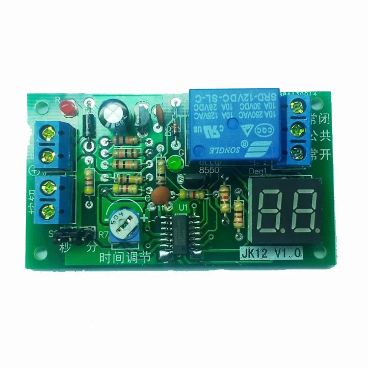 12/24V Trigger 99-minute adjustable delay relay digital tube display timing microcontroller module timing circuit
