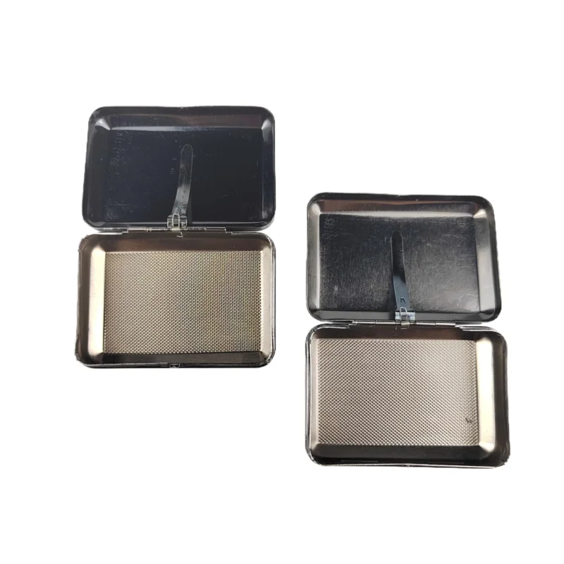 Vintage stainless steel engraving vintage metal cigarette case square pocket cigarette metal clip box