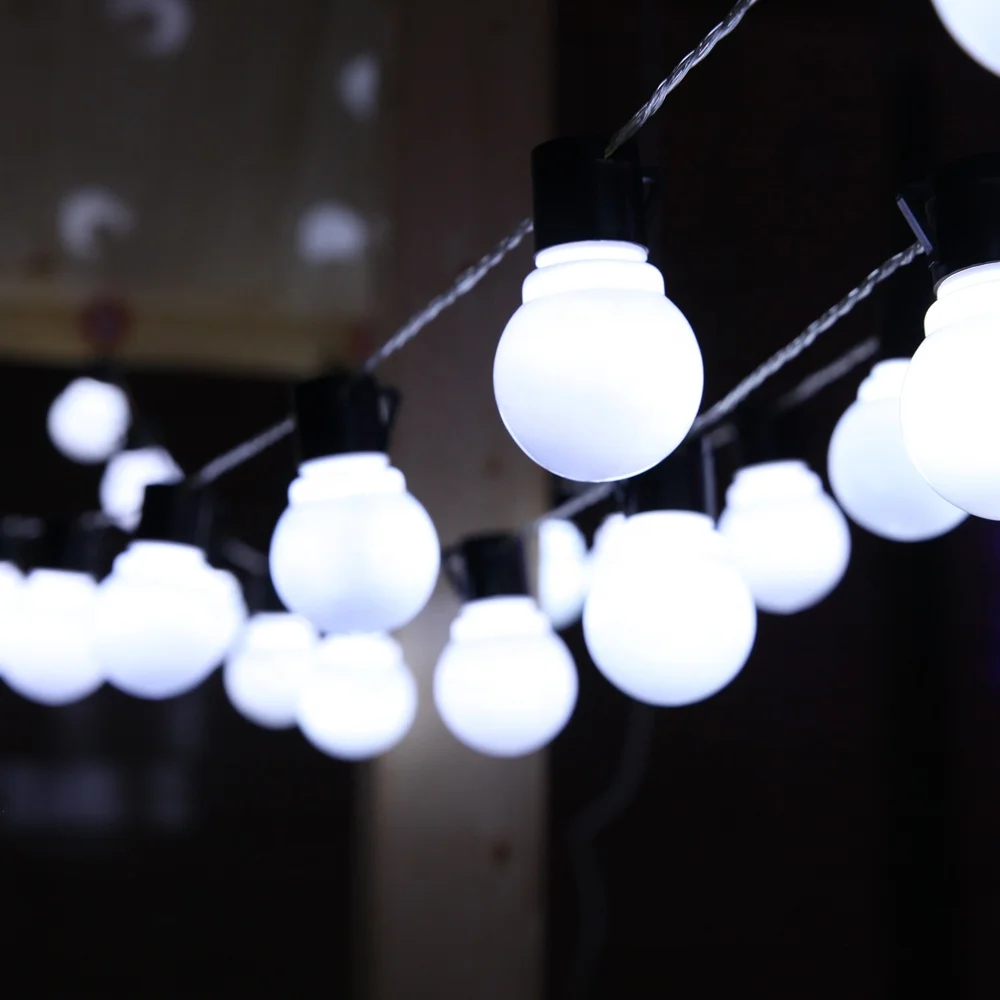 Декоративные 5 м 20 LED молочно лампы G50 Фея огни Строка украшения для Рождество Свадебная вечеринка праздник