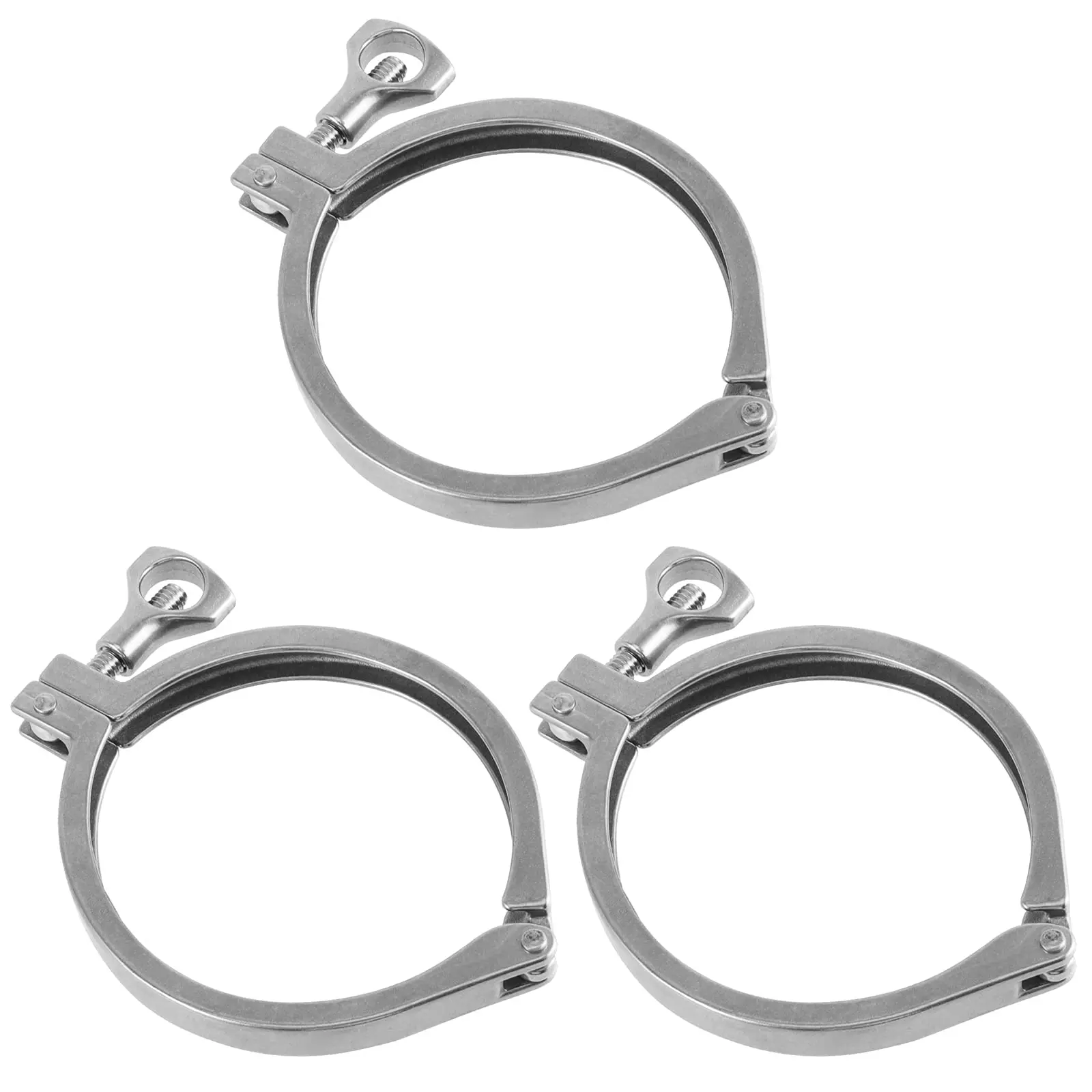 casting price sanitary ss 304 tubes ferrule tri clover tc clamp with Serrated Wing Nut for pipe