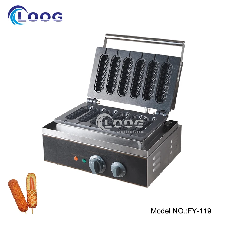 Оборудование для выпечки хлеба, коммерческая Автоматическая вафельная машина для приготовления яиц, сосисок, кукурузы, хот-догов, вафельная палочка