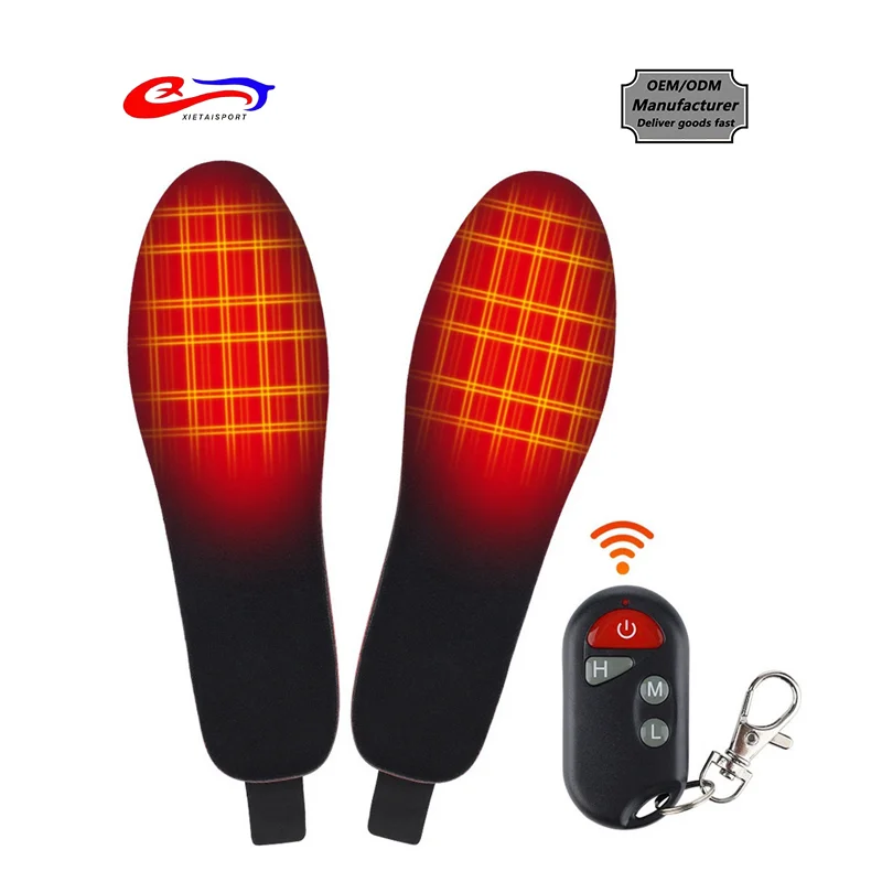 2024 Usb Smart Custom зимние перезаряжаемые самонагреваемые теплые спортивные стопы из углеродного волокна комфортные стельки для обуви с подогревом