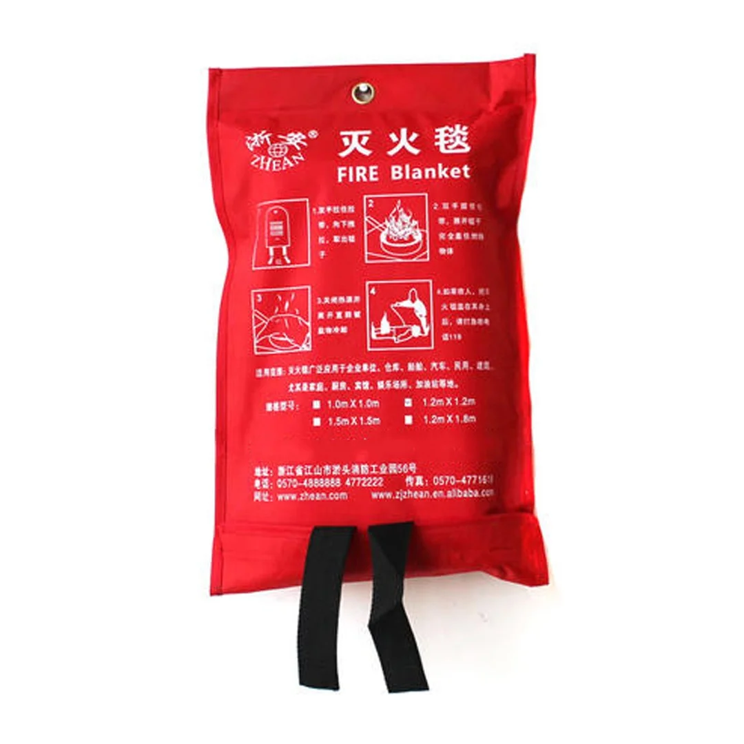 Home Fire Proof Safety Emergency Fire Retardant Fiberglass Fabric Fire Blanket for Kitchen