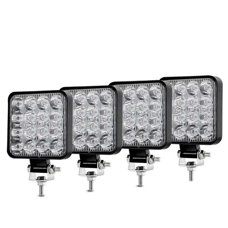 Более дешевый 3 дюймов квадратные машинка для стрижки 48 Вт мини LED рабочий свет 12V 24V внедорожные прожектор для подсветки заливающего лампы для автомобиля, грузовика, цена по прейскуранту завода-изготовителя