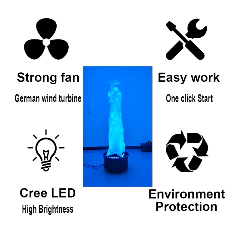 24X2W RGBA LED flame effect lights big led flame Flickering DMX control Dimmable LED profile Decorative  LED Flame Light