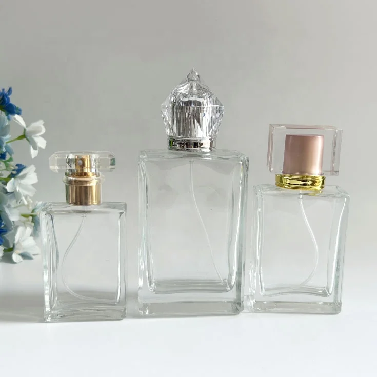 30 ml Personal Design Luxury Rectangle Perfume Mist Unique Flacon Perfume Bottles With Acrylic Cap