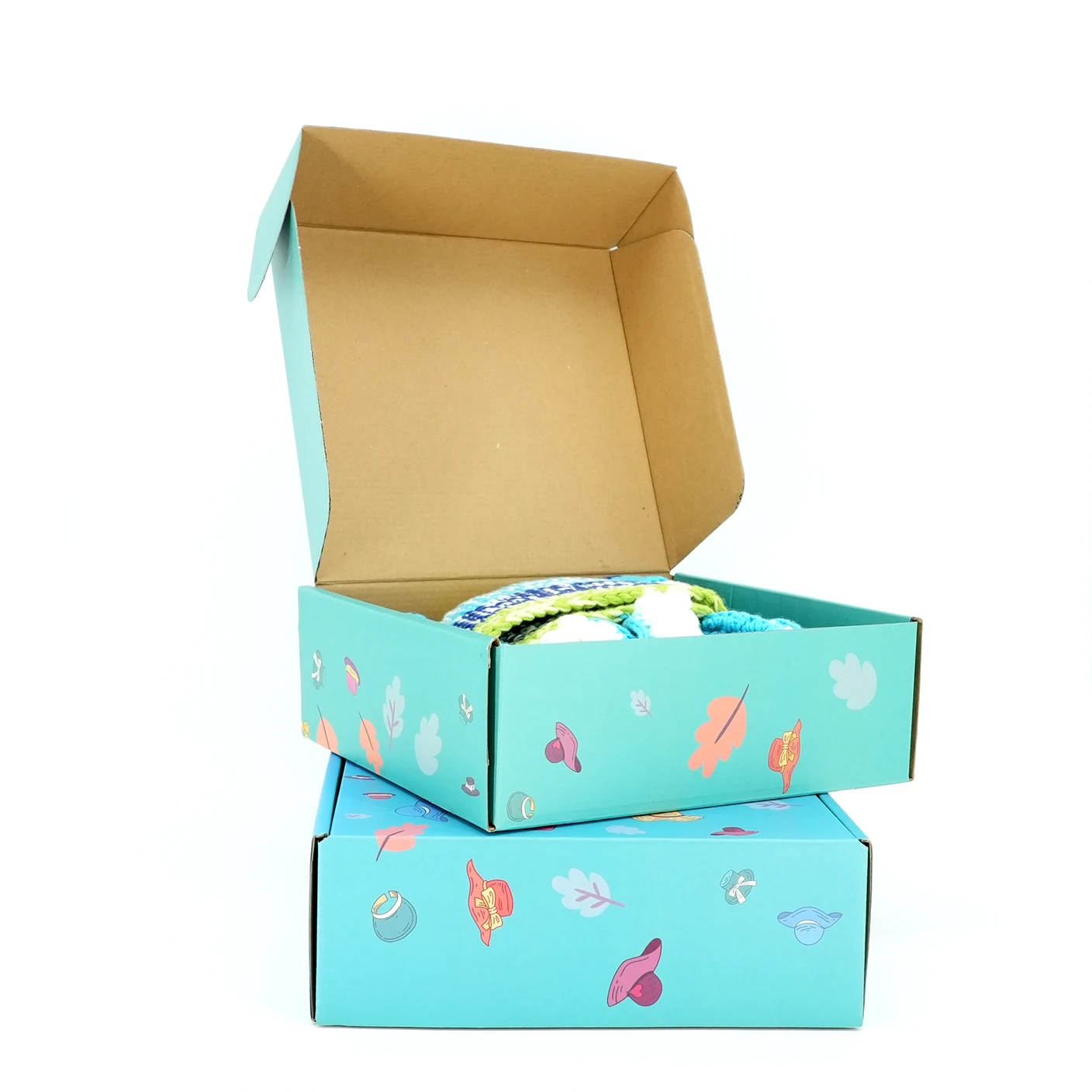 Woolen Hat Box Wholesale Cheap Custom Printed Hat Clothes Packaging Shipping Mailer Box