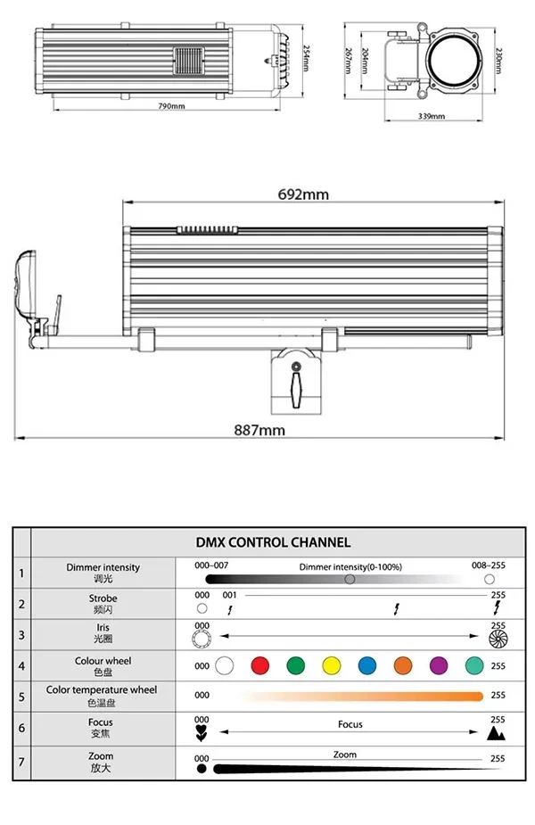 Stage Lighting Equipment Professional 350W LED Follow Spot Light for Culb Disco Outdoor concert 1 - 5 pieces
