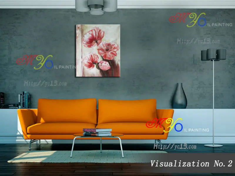 wall art decoration modern Flower ZX-62 Supply for AliExpress Abstract Flowers Canvas Painting Drop Shipping