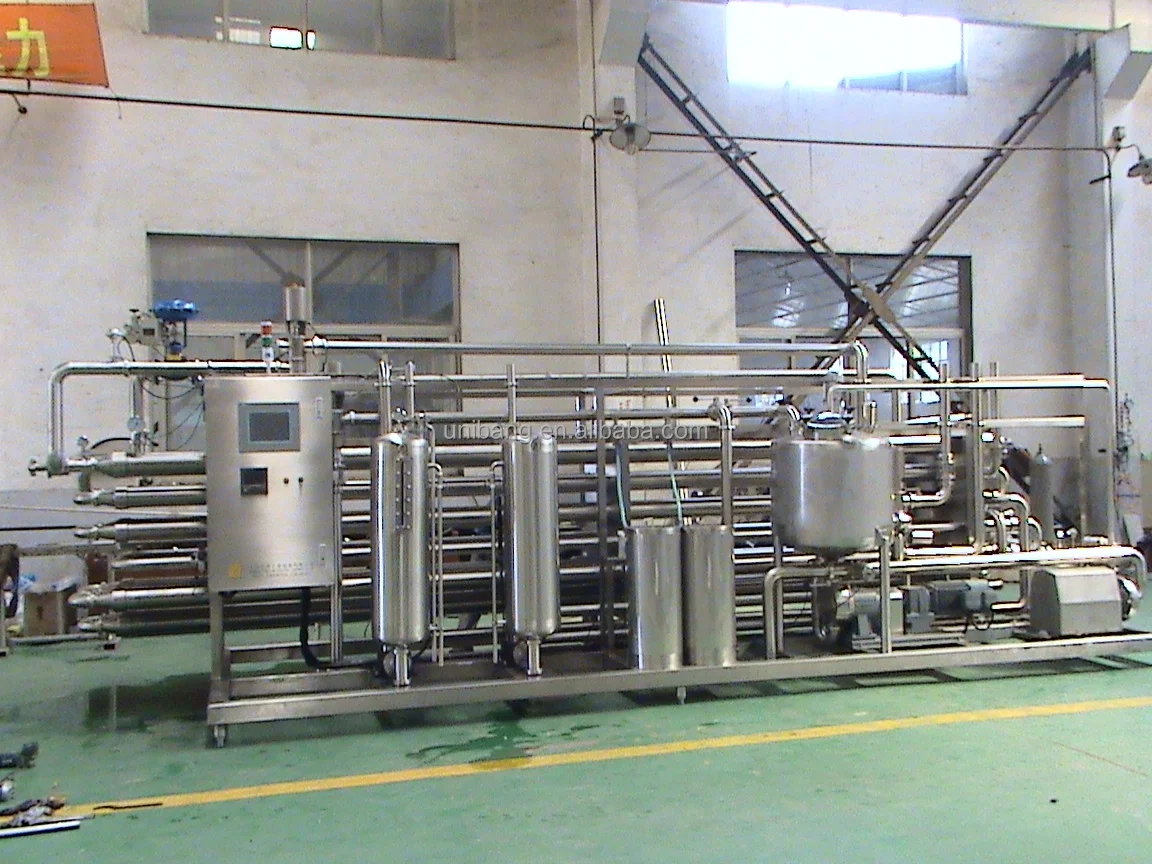 Tubular Pasteurizer 1000L Milk Production Line Milk Processing Plant 2000L UHT sterilizer beverage Pasteurisation for Cider