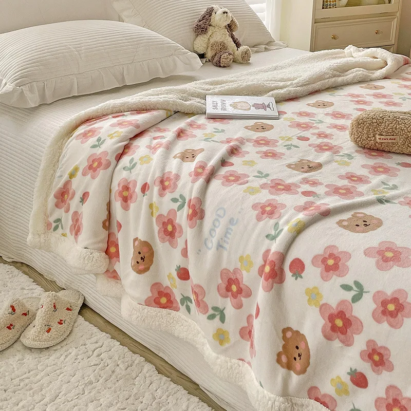 Custom Luxury Warm Fabric Customized soft Sherpa Throw Fleece Blankets And Throws For Winter