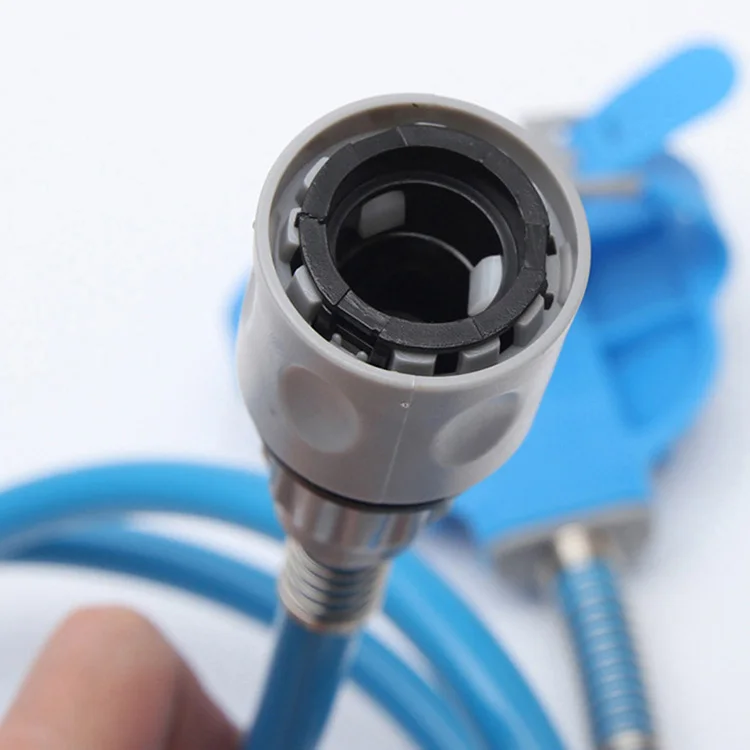 
Blue pet grooming brush dog shower kit silicone material 